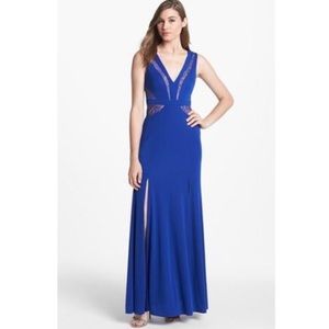 BCBGmaxazria  Gorgeous V Neck Maxi Gown